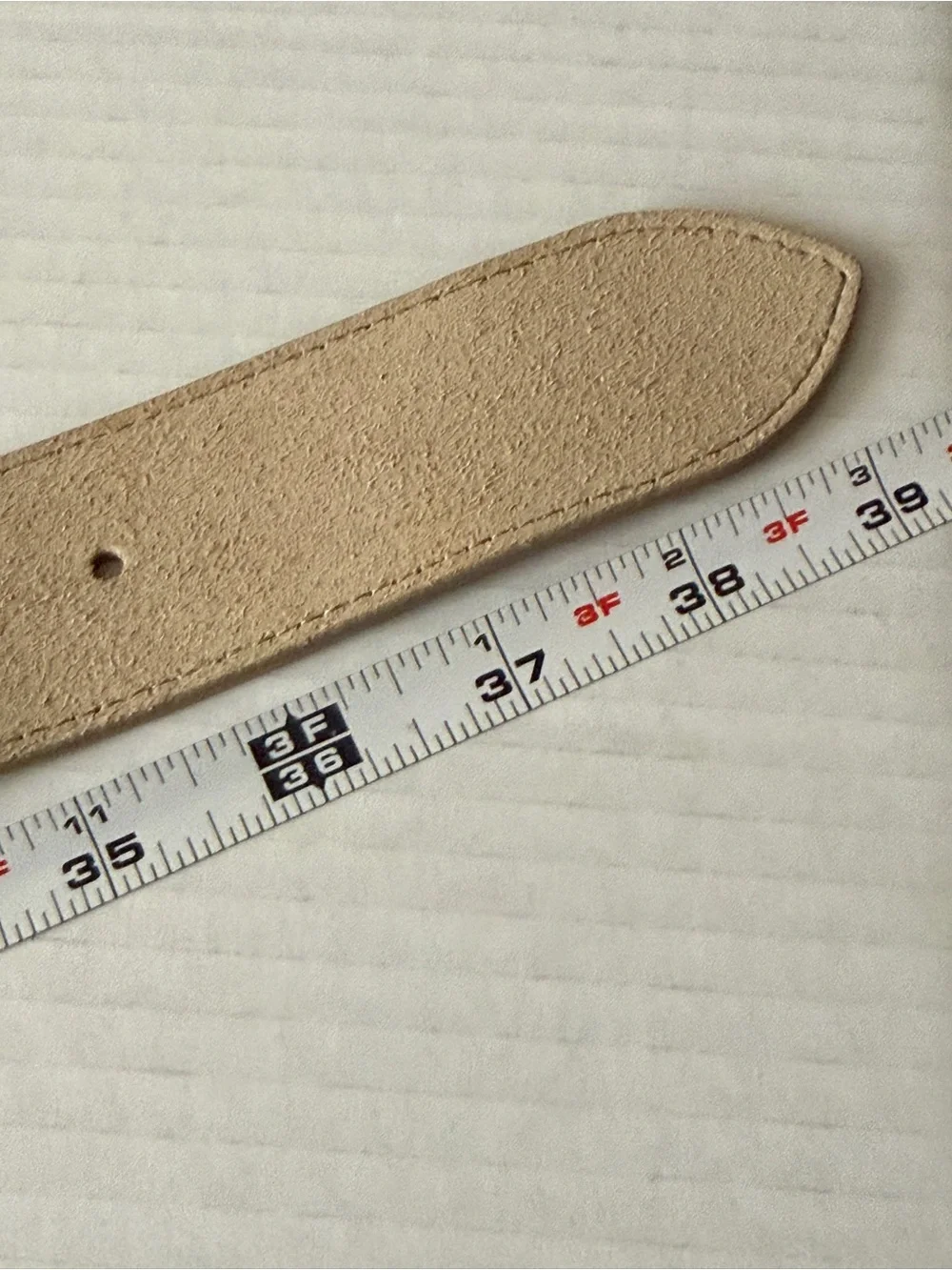 B-Low The Belt Tori Suede Western Style Cream Color Leather Belt Women's Size M